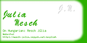 julia mesch business card